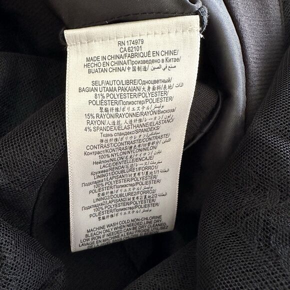 BCBGMAXAZRIA Women’s Lace Hem Double Breasted Blazer Black Size M NWT MSRP - Picture 8 of 9